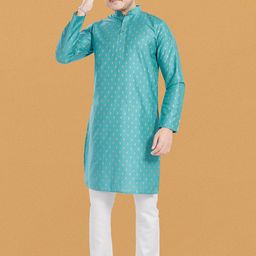 DIVISIVE Men Geometric Printed Thread Work Kurta-picture-6