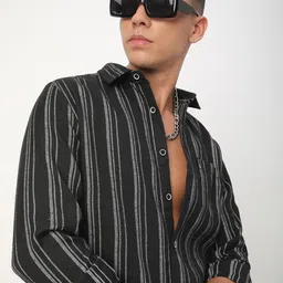 VASTRADO Men Classic Slim Fit Multi Stripes Opaque Striped Casual Shirt-image-75