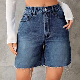 Outzidr Women Washed Denim Shorts-image-30