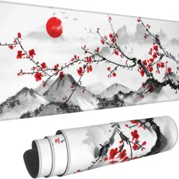 Zorbes Extended Large Sakura Cherry Blossom Gaming Mousepad Desk Mat Non Slip Base Mousepad-image-36