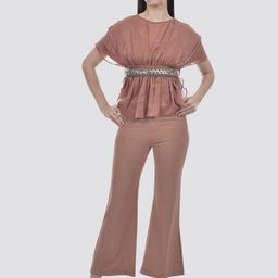 CAMLA Women Checked T-shirt with Trousers-image-109