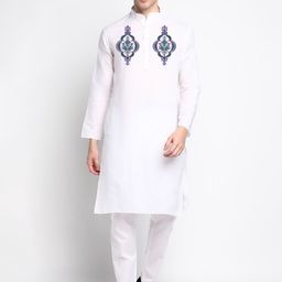 PulseIQ Men Ethnic Motifs Printed Regular Kurta with Pyjamas-picture-50