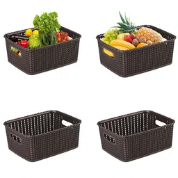 Kuber Industries Brown Set of 4 Regular Multi-Utility Organisers-26