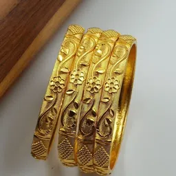 V.K.PAYAL.JEWELLERY Gold-Plated Brass Bangles-picture-22