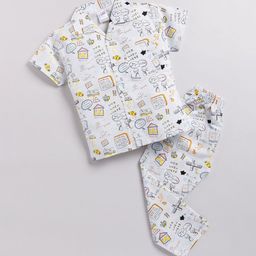 NAUTI KIDZ Boys Pure Cotton Cartoon Characters Night suit-image-17