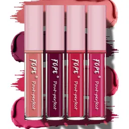 FOPE Pout Perfect Set Of 4 Long Lasting Matte Liquid Lipstick - 4ml Each 07-08-09-10-64