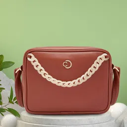 Caprese PU Structured Sling Bag with Tasselled-7