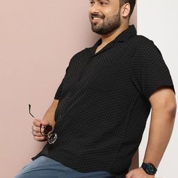 Sztori Men Plus Size Dobby Casual Shirt-26