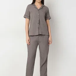 Smarty Pants Women Striped Night suit-image-89