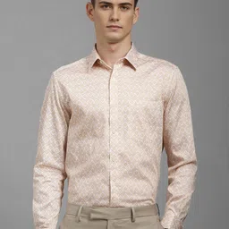 Louis Philippe Floral Printed Spread Collar Long Sleeves Regular Fit Formal Shirt-image-26
