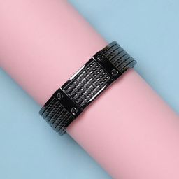 DressBerry Silver-Plated Screwed Rope Bangle-Style Bracelet-picture-23