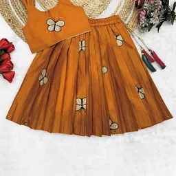 FELIZ THE DESIGNER STUDIO Girls Embroidered Ready to Wear Lehenga &-image-86
