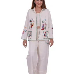 Embroidered Top Jacket With Trousers Co-Ords-picture-43