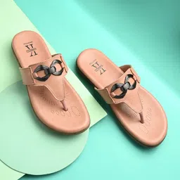 KARADDI Women Open Toe Flats-26