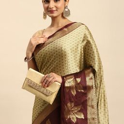 yourwish Woven Design Zari Silk Dharmavaram Saree With Unstitched Blosue Piece-image-32