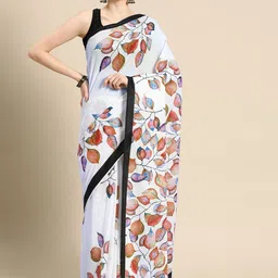 BUTA BUTI Leaf Design Pure Cotton Saree-image-40