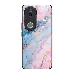 QRIOH Abstract Printed Vivo V50 5G Marble Mist Glass Back Case Mobile Accessories-image-89