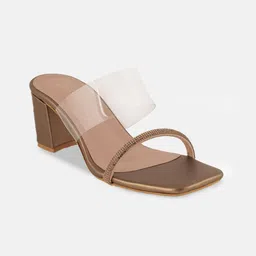 DressBerry PU Block Mules-13