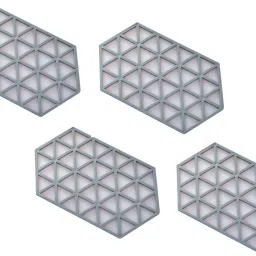PVC Coaster large Heavy-B1-Triangle-Grey_4,Pack of 4 Silicone Trivet-13