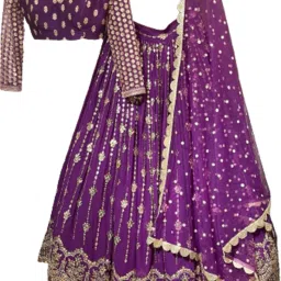 Self Design Semi Stitched Lehenga Choli-image-49