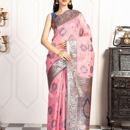 MIMOSA Woven Design Zari Kanjeevaram Saree-image-72