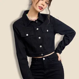 QIOA Women Lightweight Denim Jacket-45