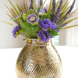 BEHOMA Textured  Metal Flower Vase-44
