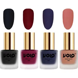 VOLO Set Of 4 Velvet Matte Nail Polish- 8 ml Each- Shade- 5- 25- 31- 38-67