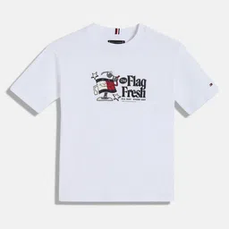 Tommy Hilfiger Boys Typography Printed Applique T-shirt-image-50