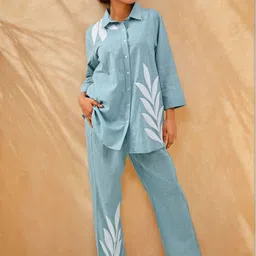 FREYAA Embroidered Pure Cotton Co-Ords-image-4