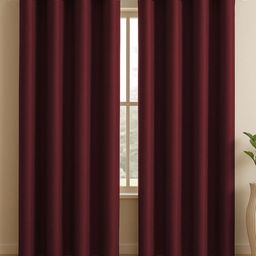 LINENWALAS Happy Sleeping Maroon 2 Pieces Black Out Window Curtain-image-65