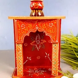 apka mart Red Wall Mounted Home Temple-image-43
