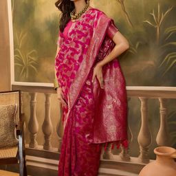 Suha Ethnic Motifs Zari Art Silk Handloom Banarasi Saree-picture-6