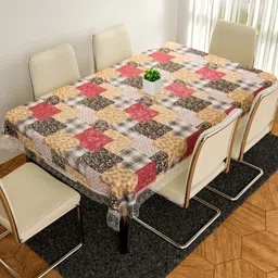 Aura Black & White Printed Anti-Skid 6-Seater Table Cover-picture-19