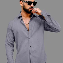 IKON FASHION Men Original Slim Fit Textured Spread Collar Casual Shirt-picture-45