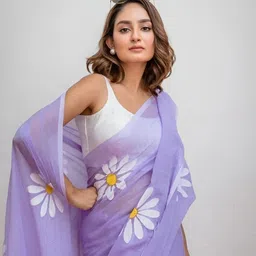 Pionex Floral Printed Pure Cotton Saree-picture-12