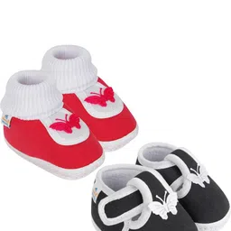 NESKA MODA 12 To 18 Month Non Slip Set of 2 Pair Infants Cotton Butterfly Booties-image-94