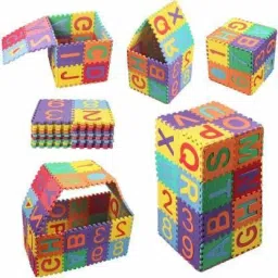 titirangi Alphabet ABCD Non-Toxic Floor mats for Kids, Puzzle Foam Mat for Children, Educational Puzzle Interlocking Foam Play Mat Toy (Multicolored) Learning Toy (Set of 1) image 4