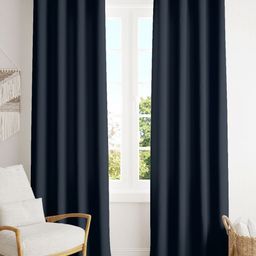 Parda Online Navy Blue Black Out Door Curtain-image-52