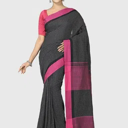 Crochetin Checked Saree-picture-44