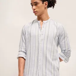 THE BEAR HOUSE Striped Slim Fit Casual Shirt-image-8