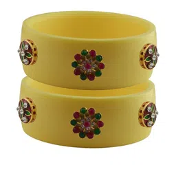 Vidhya Kangan Multi-Coloured Brass Bangles-image-90