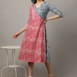 OZURY Ethnic Motifs Print A-Line Midi Dress-picture-16