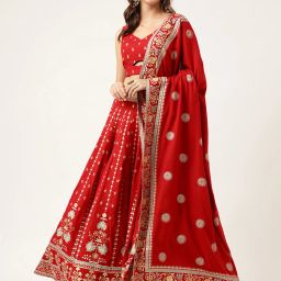 Embroidered Stitched Lehenga Choli-image-3