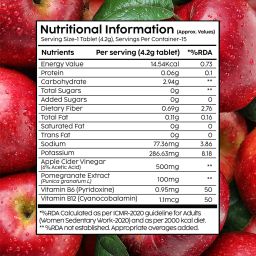 the plant fix plix Apple Cider Vinegar Effervescent Tablet with mother,Vit B6 & B12 for weight loss image 3