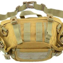 Komto Outdoor Unisex Waist Bag Tactical Military Waist Pack Chest Bag Pouch Waterproof Hip Belt Bag Pouch for Hiking Climbing (Tan) Tactical Military Waist & Chest Bag Pouch (Tan)-image-64
