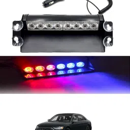 12V/8Led Red & Blue Dash Police Strobe Flash Warning Light For Car/SUV/Jeep-225 Car Fancy Lights-image-94