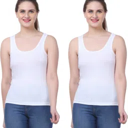 Women White, White Tank Top/Vest-image-39