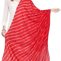 Chiffon Striped Red Women Dupatta-picture-20