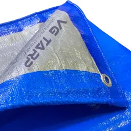 High-DensityTarpaulin With Eyelets At Every 3Ft 170 Gsm (12 X 12, BLUE /SILVER) Tent - For 8-image-42